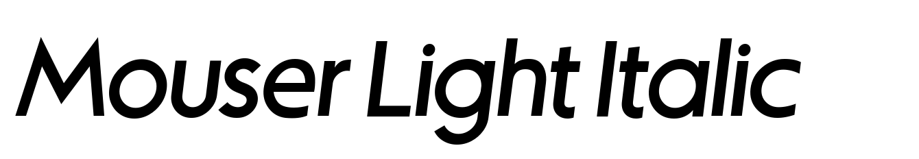 Mouser Light Italic
